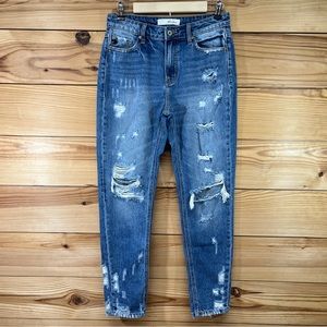 Kancan Estilo Jeans 5 26 100% Cotton Skinny High Rise Ripped Holes Distress